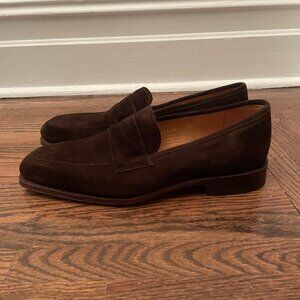 Meermin Penny Loafer in brown suede size 7.5UK = 8.5UK